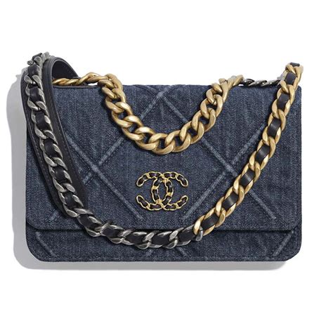 chanel wallet on chain denim|Chanel wallet on chain preis.